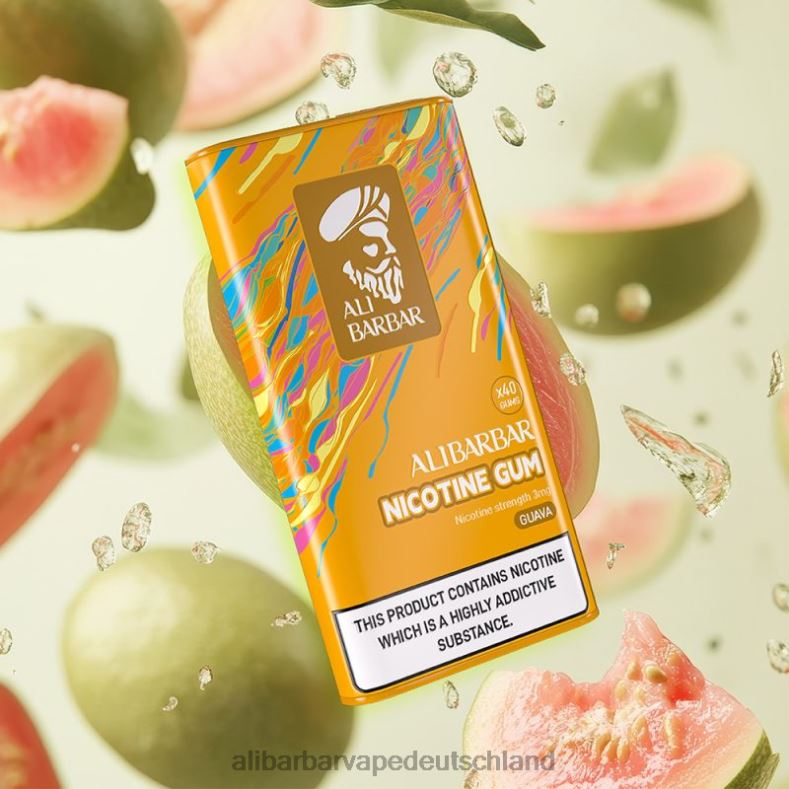 Alibarbar Nikotinkaugummi Guave P88BJ100 - Alibarbar Vape Nicotine Content